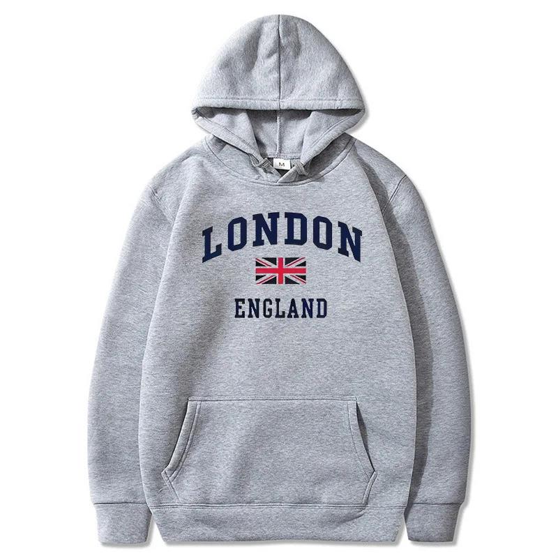 Winter Clothing London - London England Hoodie Pria, Sweatshirt Berkerudung,