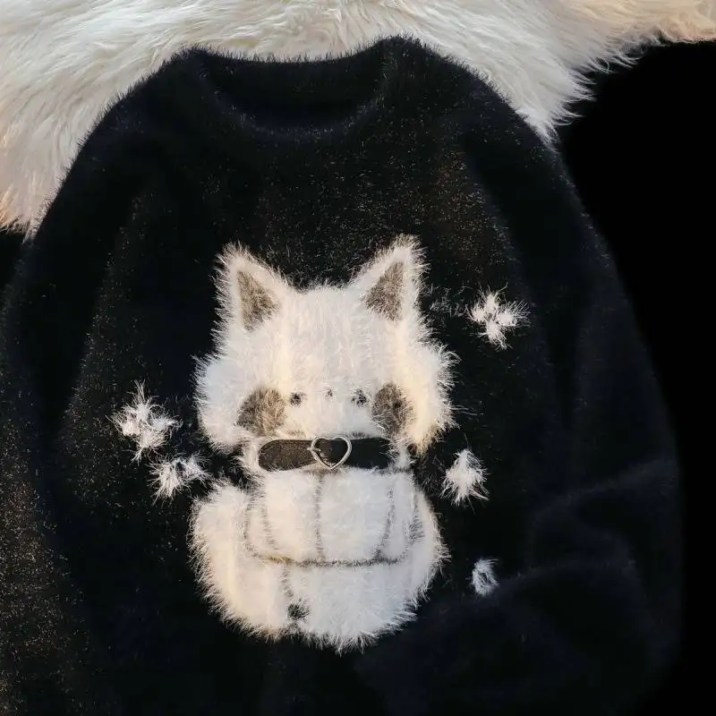 Winter Clothing Cute - Pakaian bulu kucing retro Amerika yang