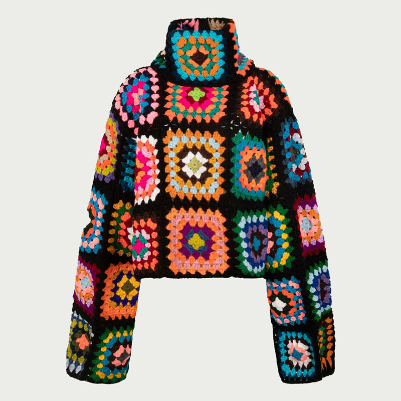 Sweater Rajut Warna-warni Gran - Winter Clothing Cute ulasan dan harga