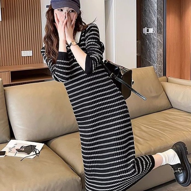 Gaun Rajut Wanita Motif Apriko - Winter Clothing On Sale Women'S ulasan dan harga