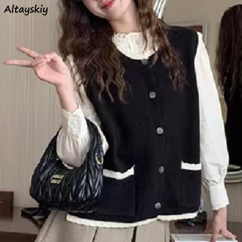 Rompi Sweater gaya Preppy untu - Winter Clothing Cute ulasan dan harga