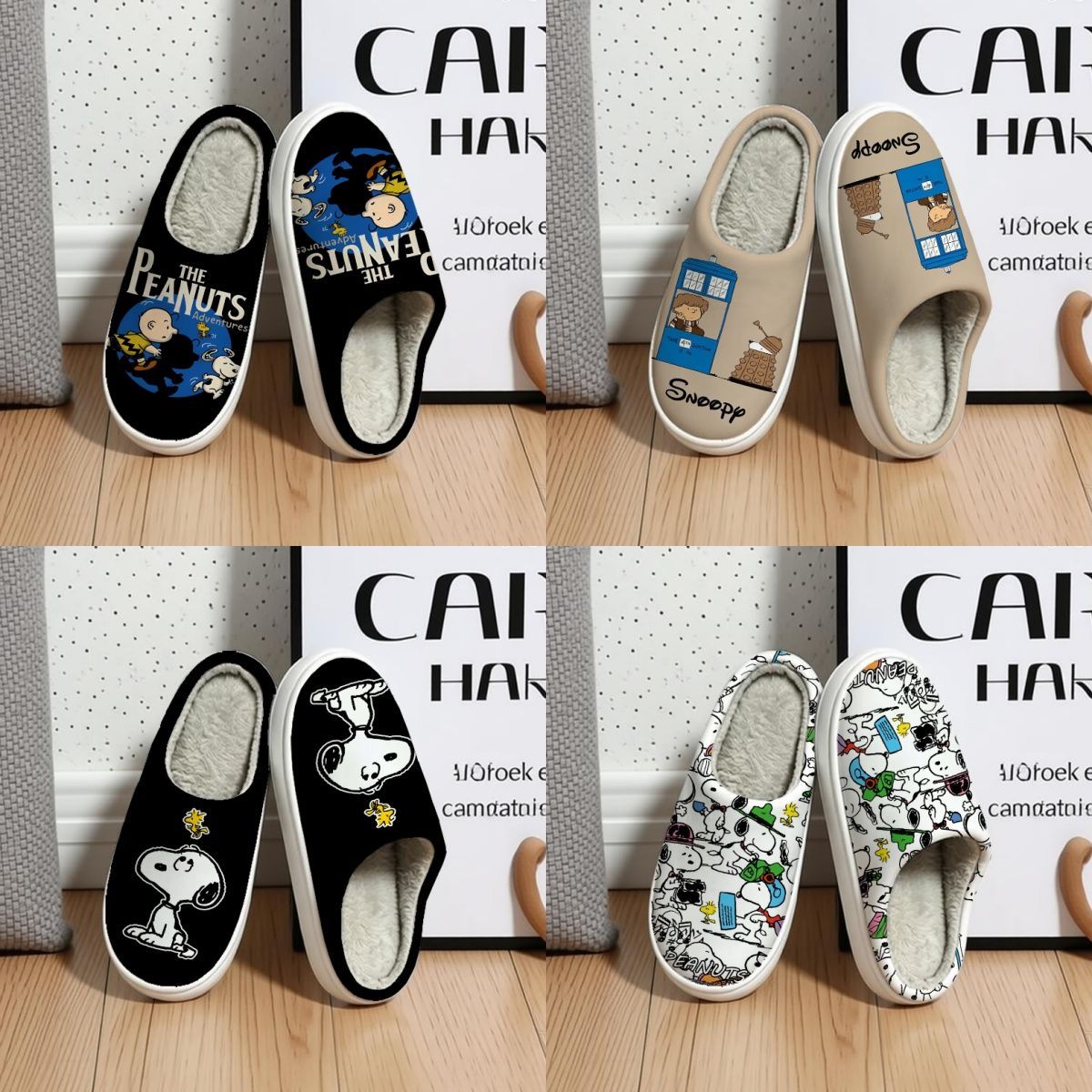 Sandal Katun Kartun Snoopy Pea - Winter Clothing Cute ulasan dan harga